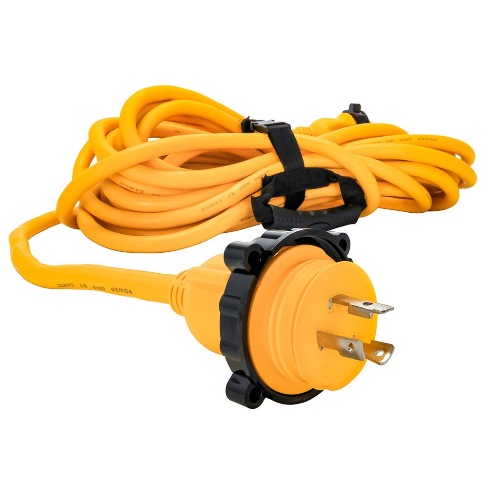 Camco 30 Amp Power Grip Marine Extension Cord - 50 M-Locking/F-Locking Adapter - Life Raft Professionals