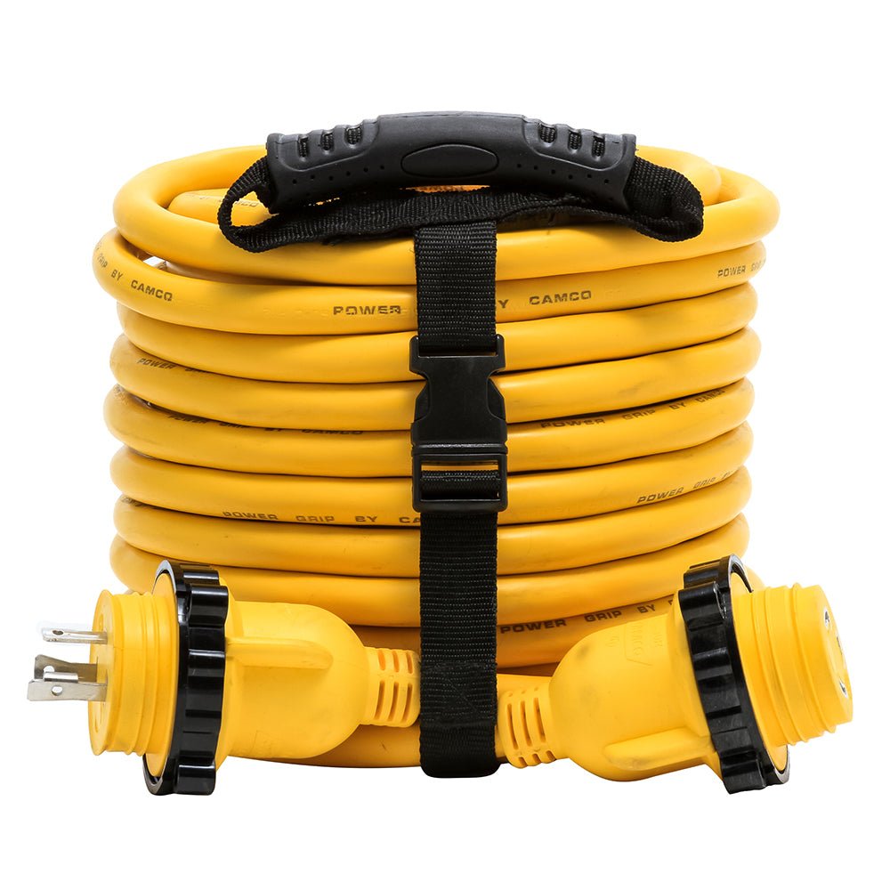 Camco 30 Amp Power Grip Marine Extension Cord - 50 M-Locking/F-Locking Adapter - Life Raft Professionals