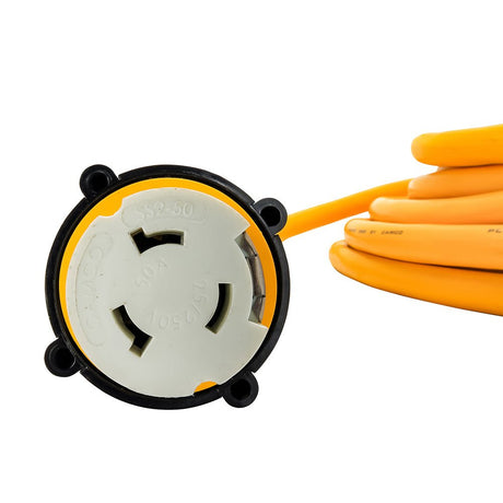 Camco 50 Amp Power Grip Marine Extension Cord - 50 M-Locking/F-Locking Adapter - Life Raft Professionals