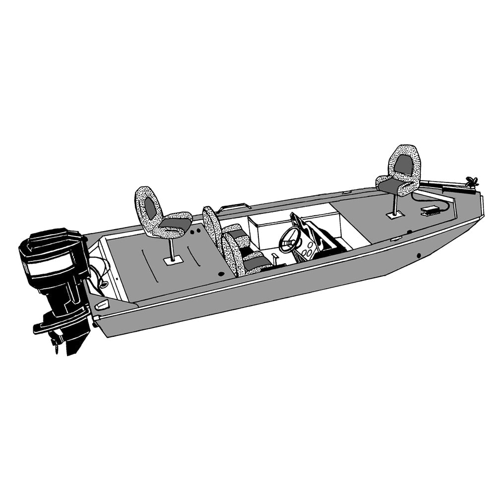 Carver Performance Poly-Guard Styled-to-Fit Boat Cover f/15.5 Jon Style Bass Boats - Shadow Grass - Life Raft Professionals