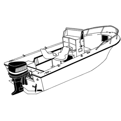 Carver Performance Poly-Guard Styled-to-Fit Boat Cover f/20.5 V-Hull Center Console Fishing Boat - Grey - Life Raft Professionals