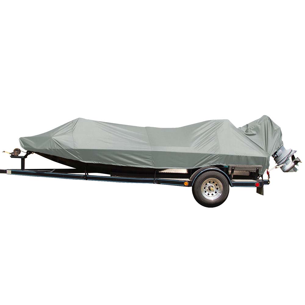 Carver Poly-Flex II Extra Wide Series Styled-to-Fit Boat Cover f/17.5 Jon Style Bass Boats - Grey - Life Raft Professionals