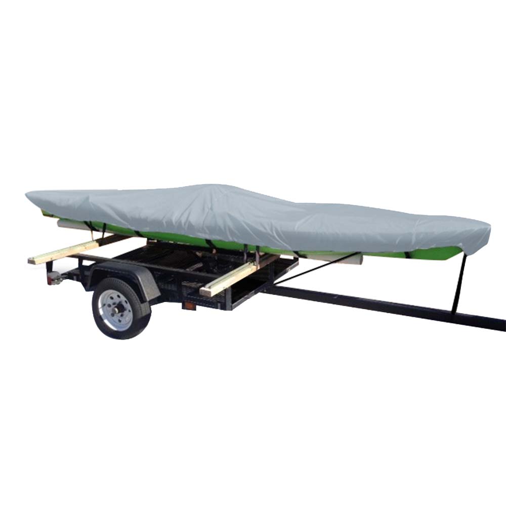 Carver Poly-Flex II Extra Wide Styled-to-Fit Cover f/13.5 Fishing Kayaks Trailerable- Grey - Life Raft Professionals