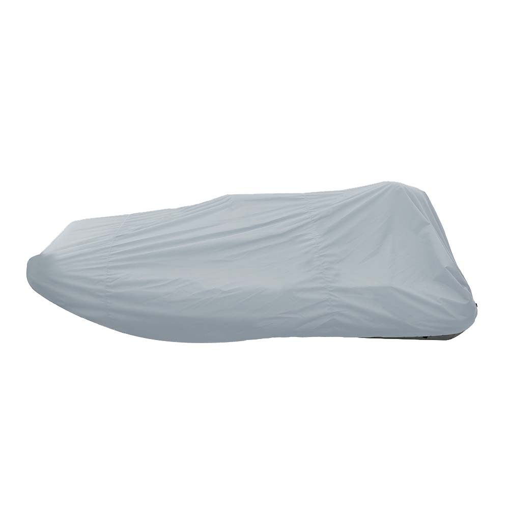 Carver Poly-Flex II Styled-to-Fit Boat Cover f/12.5 Blunt Nose Inflatable Boats w/Center Console - Grey - Life Raft Professionals