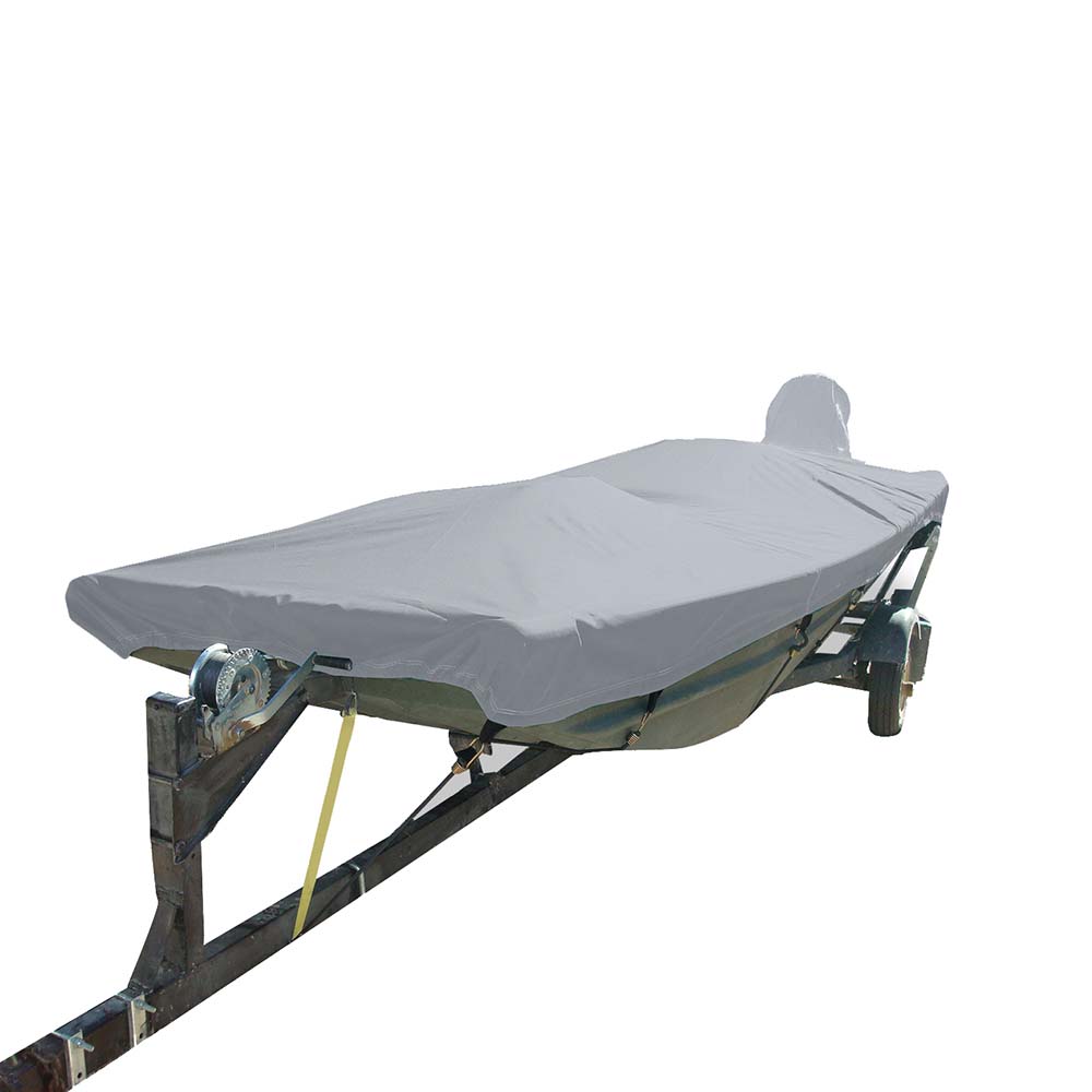 Carver Poly-Flex II Styled-to-Fit Boat Cover f/12.5 Open Jon Boats - Grey - Life Raft Professionals