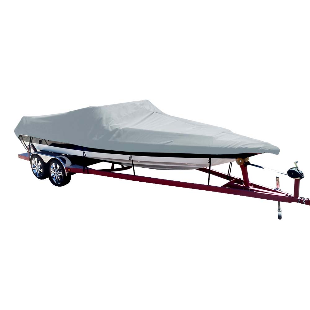 Carver Poly-Flex II Styled-to-Fit Boat Cover f/19.5 Sterndrive Ski Boats with Low Profile Windshield - Grey - Life Raft Professionals