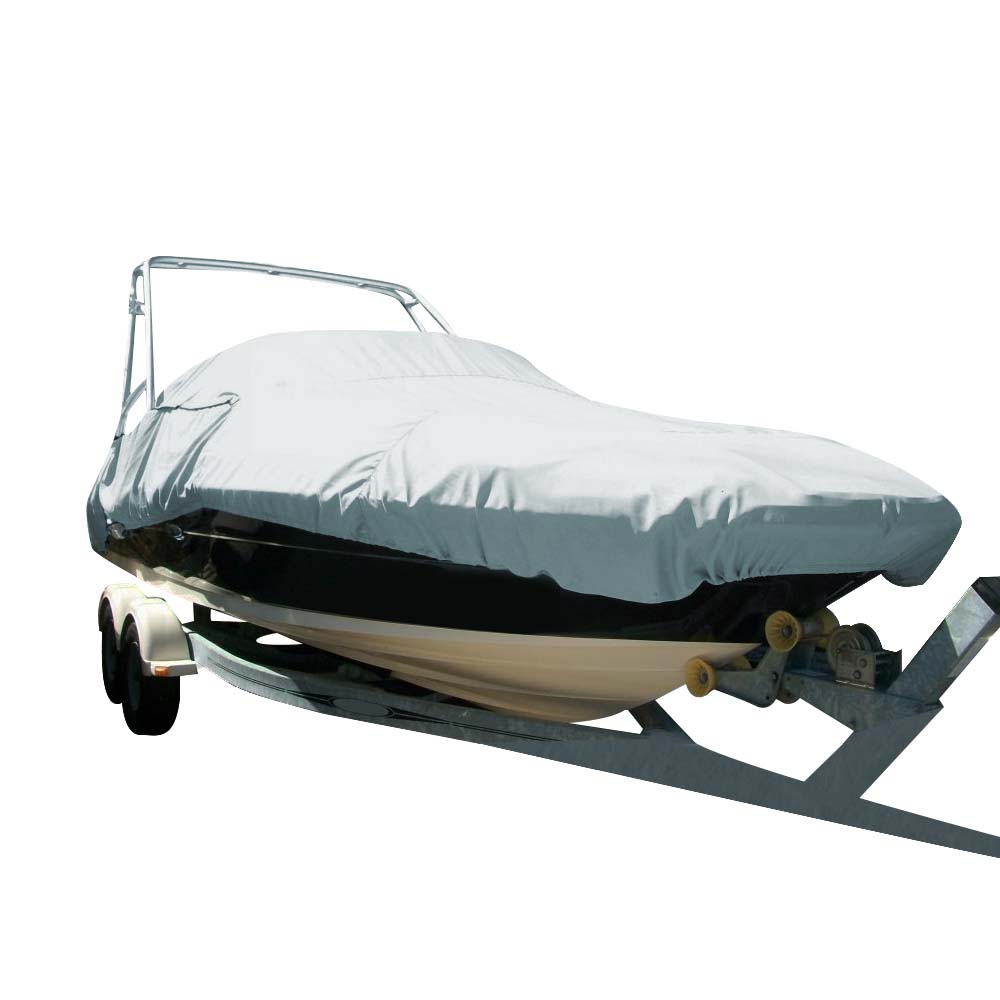 Carver Sun-DURA Specialty Boat Cover f/22.5 Sterndrive Deck Boats w/Tower - Grey - Life Raft Professionals