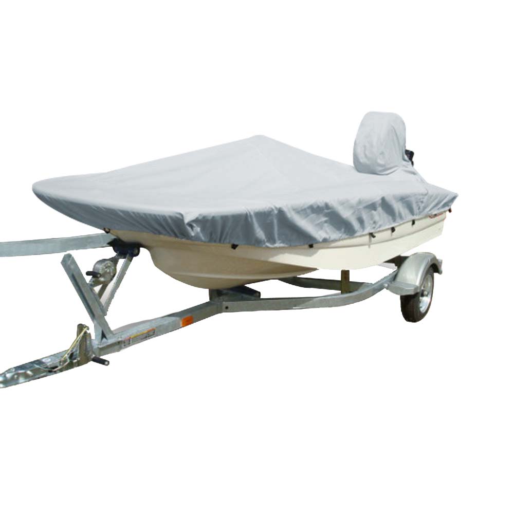 Carver Sun-DURA Styled-to-Fit Boat Cover f/13.5 Whaler Style Boats with Side Rails Only - Grey - Life Raft Professionals