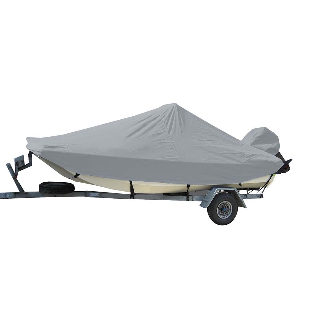 Carver Sun-DURA Styled-to-Fit Boat Cover f/16.5 Bay Style Center Console Fishing Boats - Grey - Life Raft Professionals