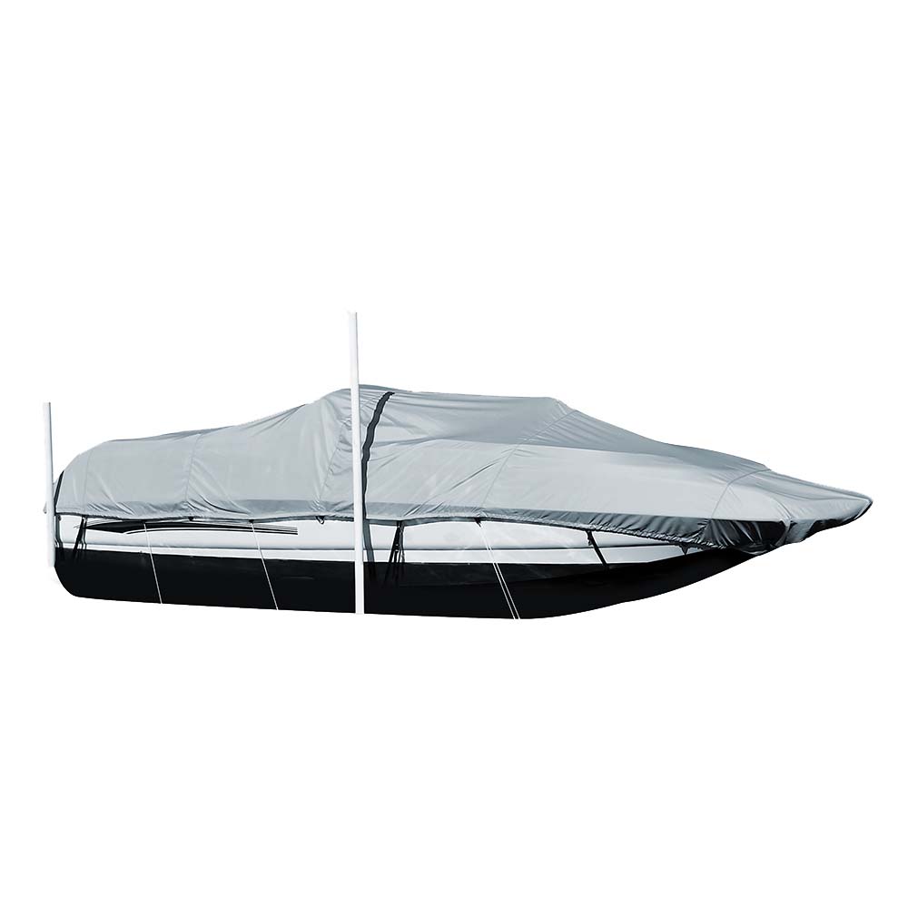 Carver Sun-DURA Styled-to-Fit Boat Cover f/20.5 Sterndrive Deck Boats w/Walk-Thru Windshield - Grey - Life Raft Professionals