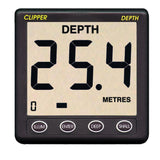 Clipper Depth Instrument w/Thru Hull Transducer & Cover [CL-D] - Life Raft Professionals