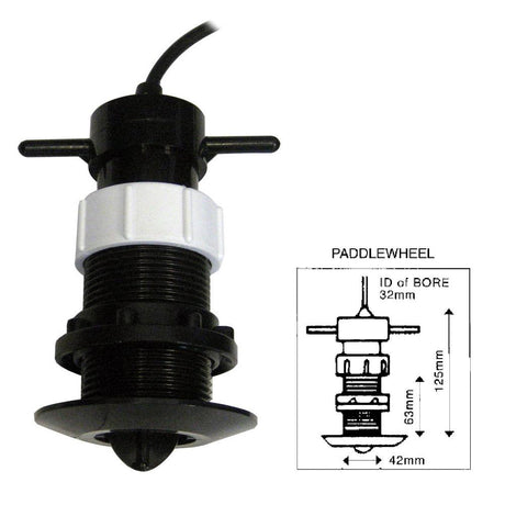 Clipper Speed Log Paddle Wheel Unit Complete with Thru Hull Fitting [CLZ-PWU] - Life Raft Professionals