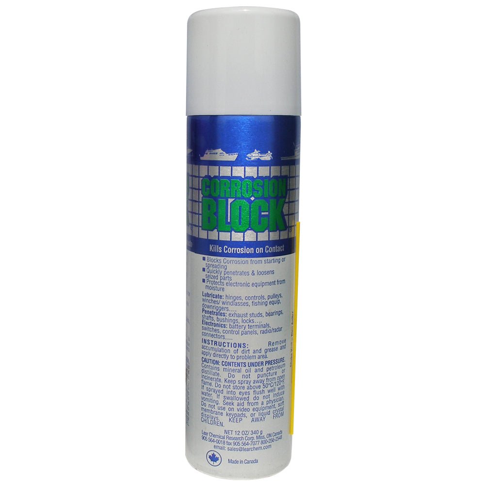 Corrosion Block 12oz Aerosol Can - Non-Hazmat, Non-Flammable Non-Toxic - Life Raft Professionals