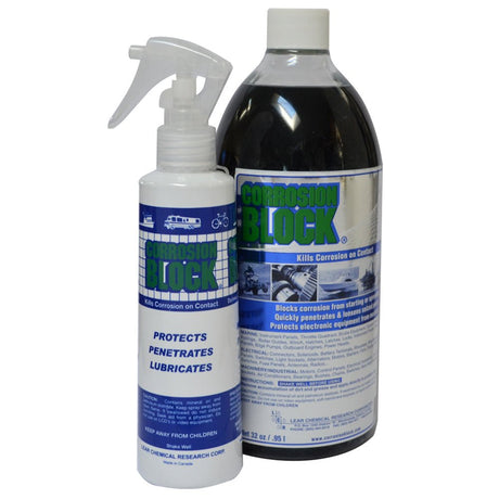 Corrosion Block 32oz Bottle w/Pump - Non-Hazmat, Non-Flammable Non-Toxic - Life Raft Professionals