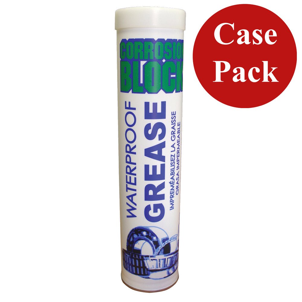 Corrosion Block High Performance Waterproof Grease - 14oz Cartridge - Non-Hazmat, Non-Flammable Non-Toxic *Case of 10* - Life Raft Professionals
