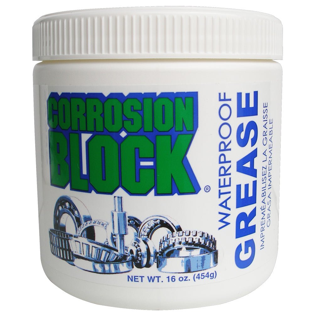 Corrosion Block High Performance Waterproof Grease - 16oz Tub - Non-Hazmat, Non-Flammable Non-Toxic - Life Raft Professionals
