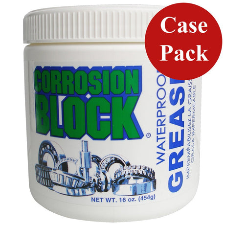 Corrosion Block High Performance Waterproof Grease - 16oz Tub - Non-Hazmat, Non-Flammable Non-Toxic *Case of 6* - Life Raft Professionals