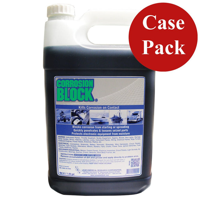Corrosion Block Liquid 4-Liter Refill - Non-Hazmat, Non-Flammable Non-Toxic *Case of 4* - Life Raft Professionals