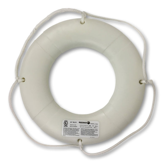 DATREX 24″ Lifering White USCG, No Tape - Life Raft Professionals