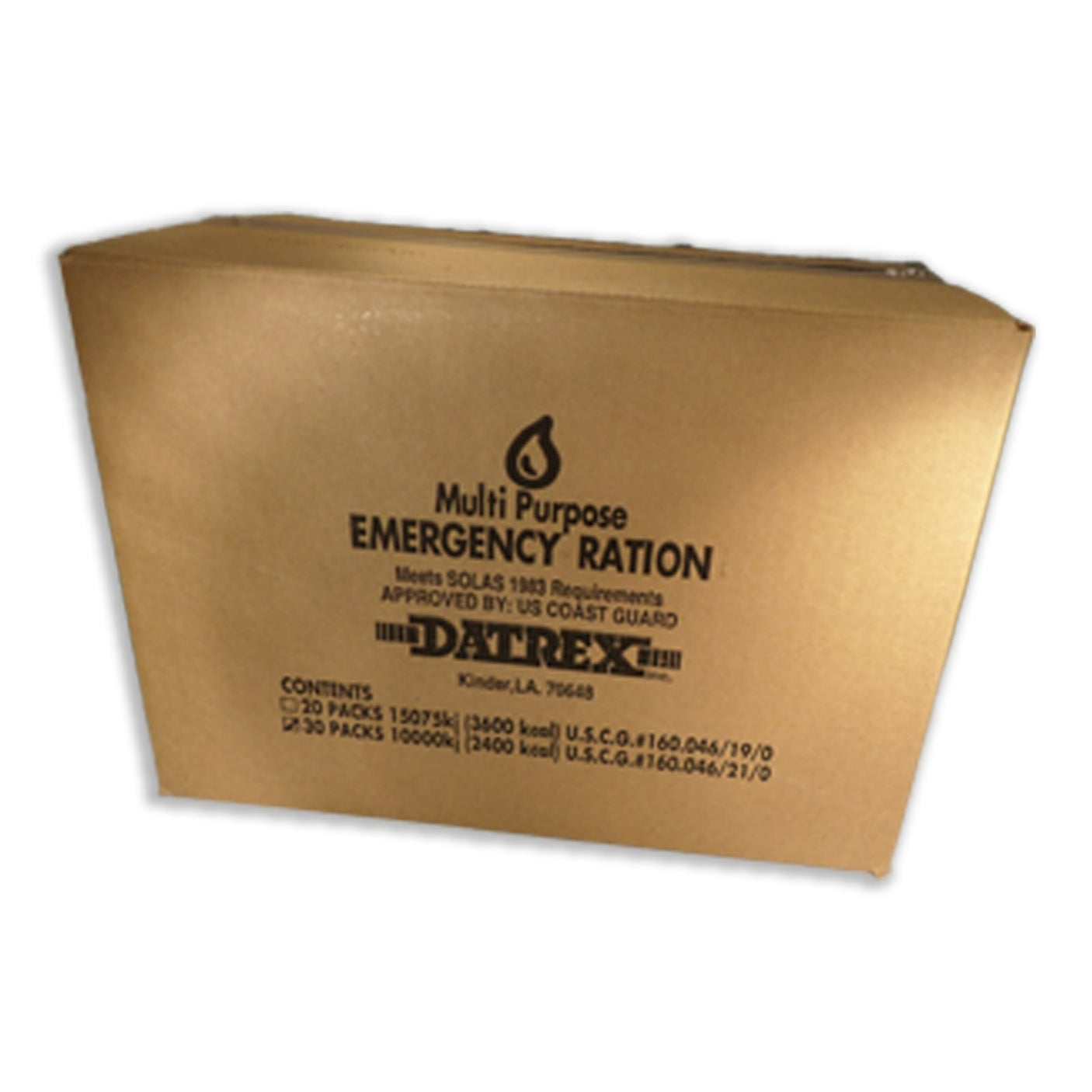 DATREX EMERGENCY FOOD RATION 3600 kcal - 20 PACK CASE - Life Raft Professionals