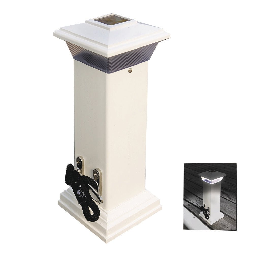 Dock Edge Cleatlite Solar Dock Light w/SS Mooring Cleat 12" - Life Raft Professionals