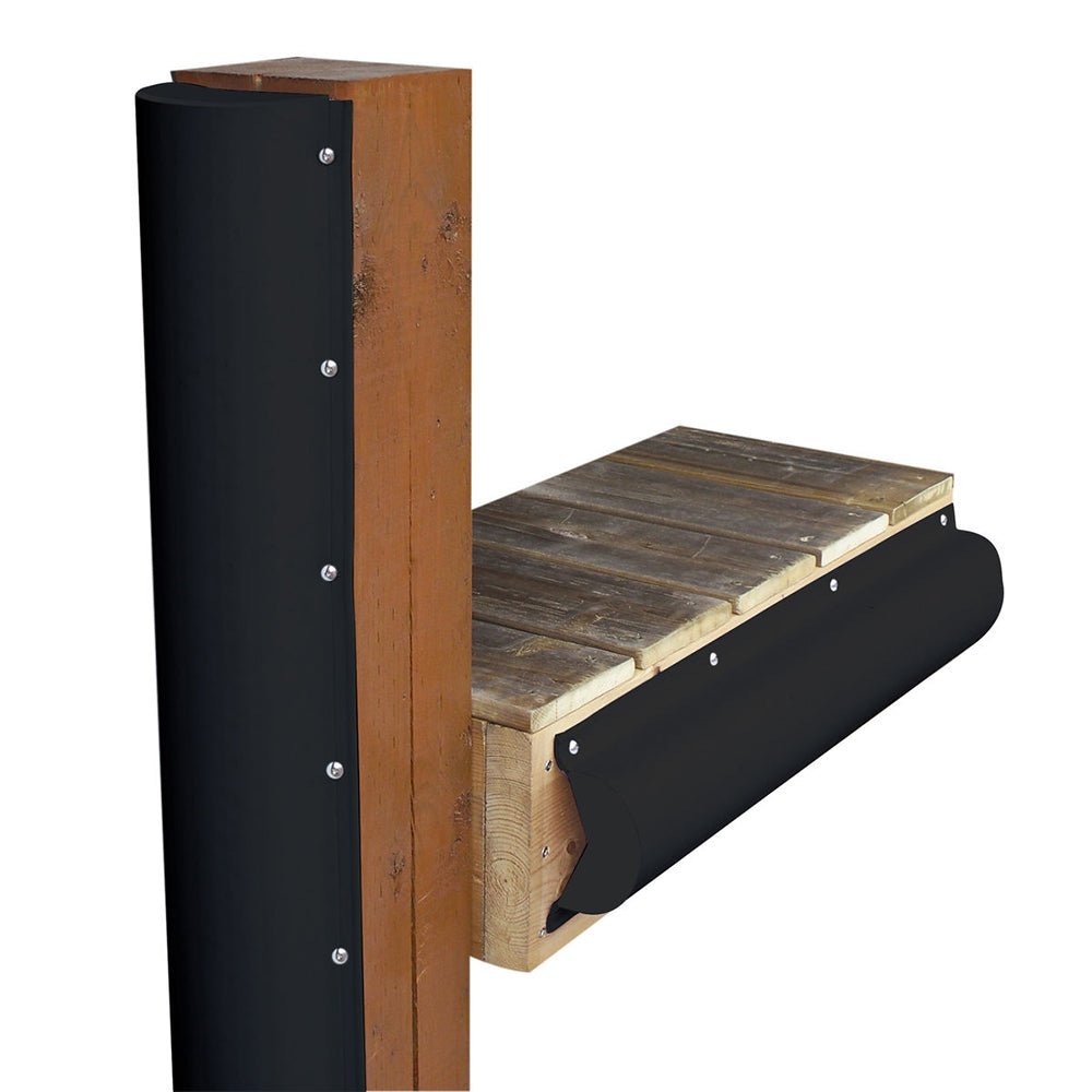 Dock Edge Piling Bumper - One End Capped - 6' - Black - Life Raft Professionals