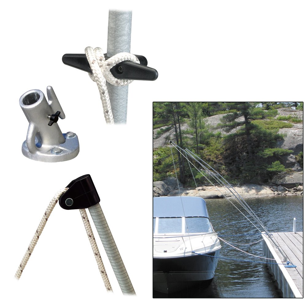 Dock Edge Premium Mooring Whips 2PC 8ft 2,500 LBS up to 18ft - Life Raft Professionals