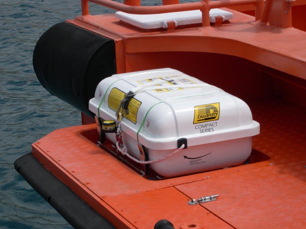DUARRY Compact Low Profile SOLAS/MED Life Raft With A-Pack, 6-12 Person - Life Raft Professionals