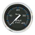Faria Chesapeake Black 4" Tachometer - 4000 RPM (Diesel) [33742] - Life Raft Professionals