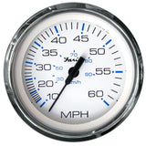 Faria Chesapeake White SS 4" Speedometer - 60MPH (Pitot) [33811] - Life Raft Professionals