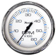 Faria Chesapeake White SS 4" Tachometer - 6000 RPM (Gas) (Inboard I/O) [33807] - Life Raft Professionals