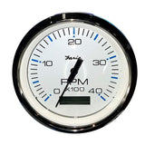 Faria Chesapeake White SS 4" Tachometer w/Hourmeter (4000 RPM) (Diesel) (Mech. Takeoff Var. Ratio Alt) [33834] - Life Raft Professionals