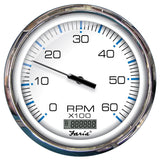 Faria Chesapeake White SS 5" Tachometer w/Digital Hourmeter - 6000 RPM (Gas) (Inboard) [33863] - Life Raft Professionals