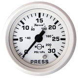 Faria Dress White 2" Water Pressure Gauge (30 PSI) [13108] - Life Raft Professionals