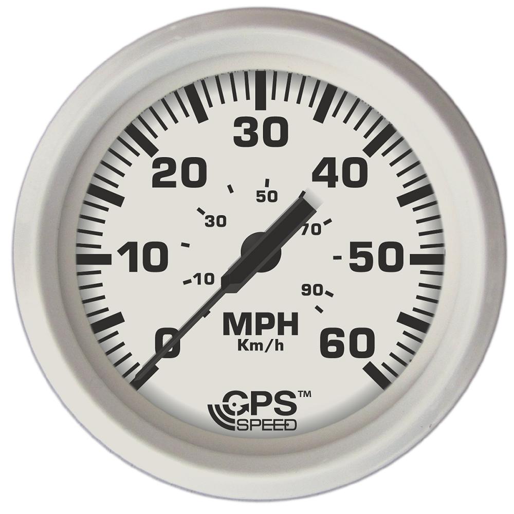 Faria Dress White 4" GPS Speedometer - 60 MPH [33147] - Life Raft Professionals