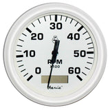 Faria Dress White 4" Tachometer w/Hourmeter - 6000 RPM (Gas) (Inboard) [33132] - Life Raft Professionals