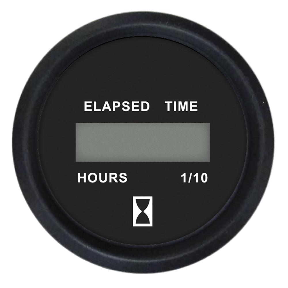 Faria Euro Black 2" Digital Hourmeter Gauge [12835] - Life Raft Professionals