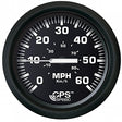 Faria Euro Black 4" Speedometer 60MPH (GPS) [32816] - Life Raft Professionals