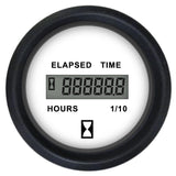 Faria Euro White 2" Hourmeter (Digital) [12913] - Life Raft Professionals