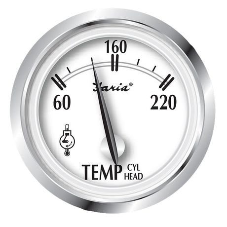 Faria Newport SS 2" Cylinder Head Temperature Gauge w/Sender - 60 to 220 F [25011] - Life Raft Professionals