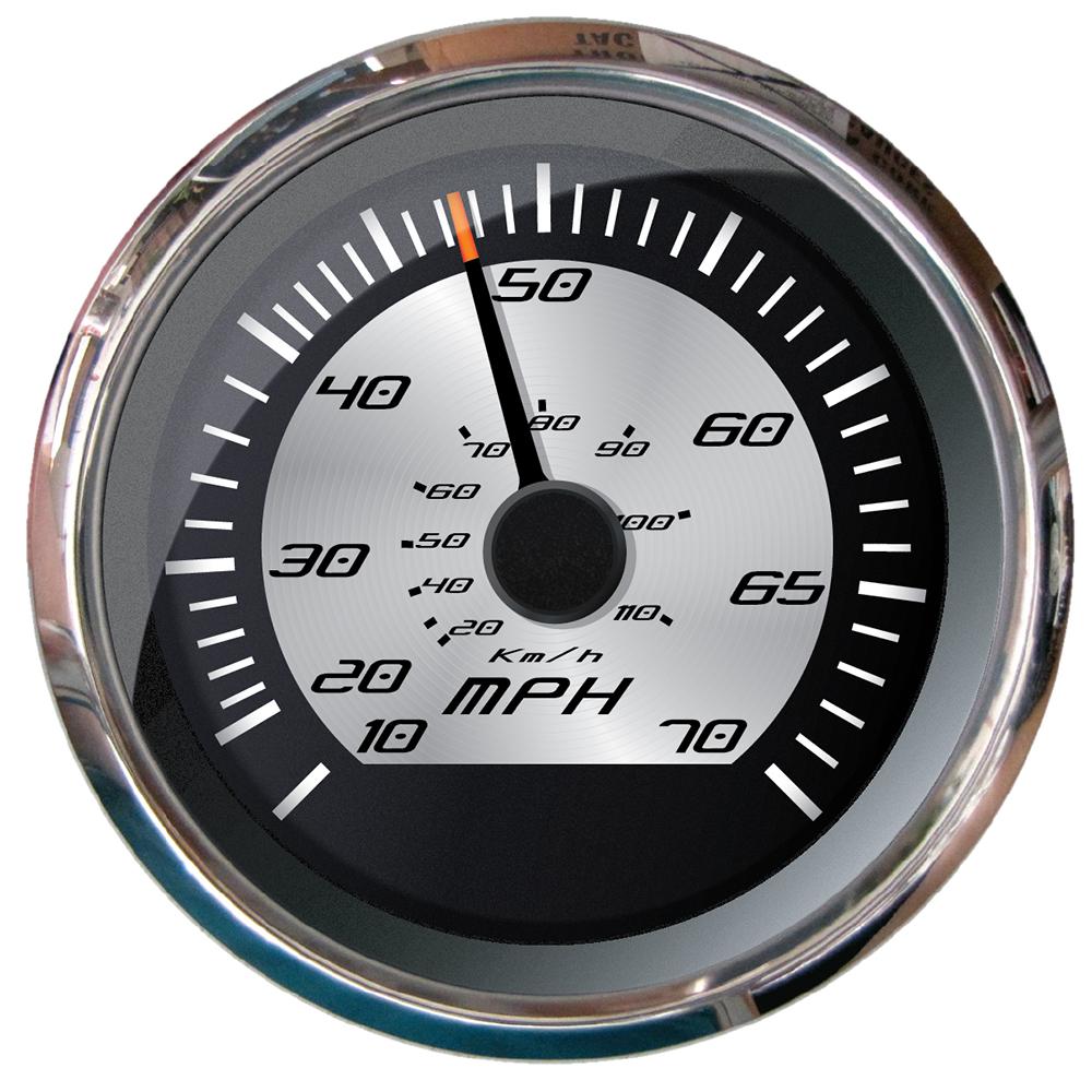 Faria Platinum 4" Speedometer - 70 MPH (Pitot) [22011] - Life Raft Professionals