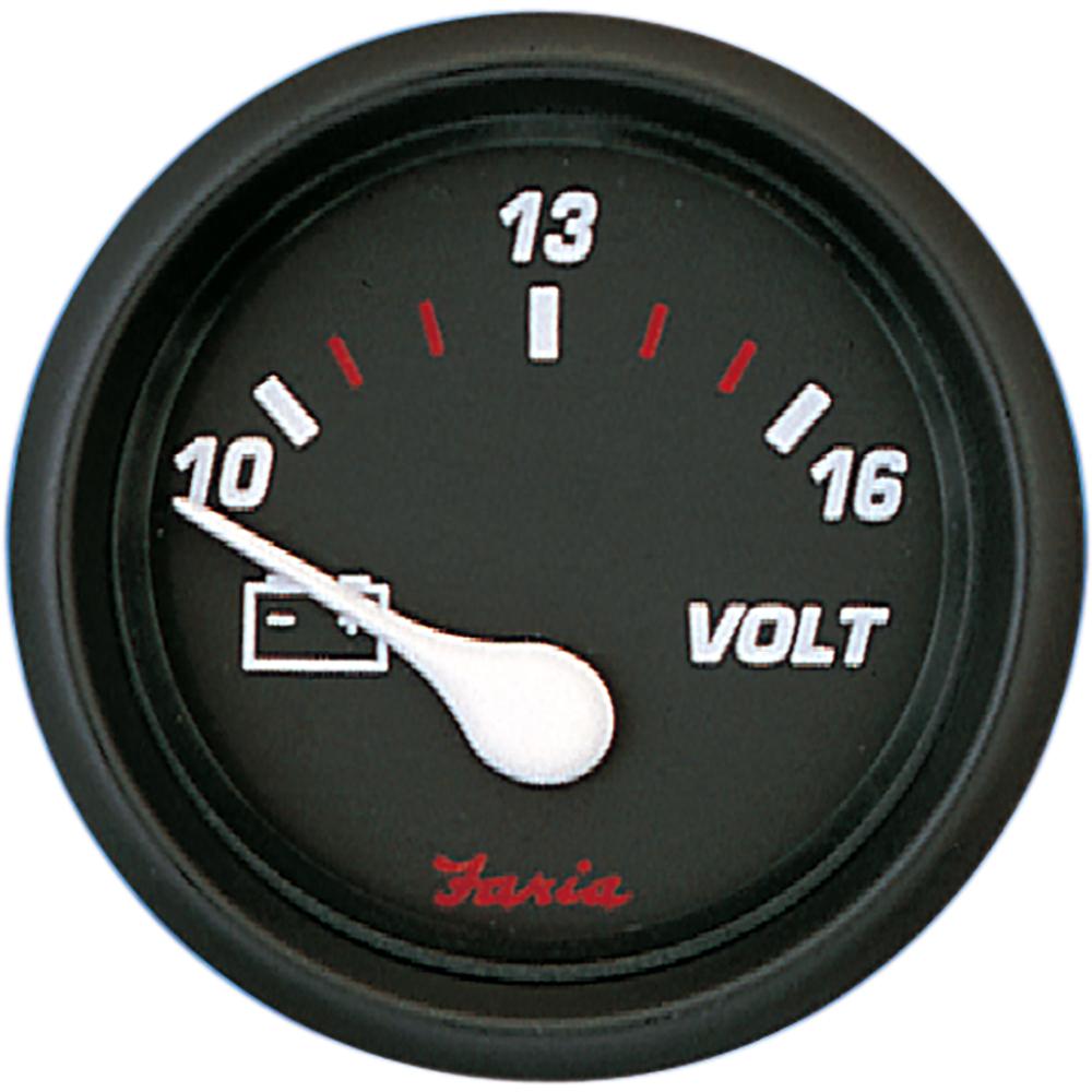 Faria Professional Red 2" Voltmeter [14605] - Life Raft Professionals