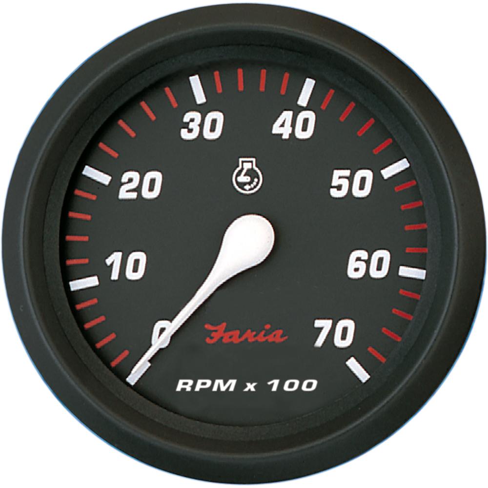 Faria Professional Red 4" Tachometer - 7,000 RPM [34617] - Life Raft Professionals