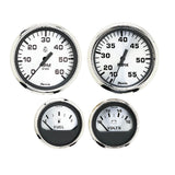 Faria Spun Silver Box Set of 4 Gauges f/Outboard Engines - Speedometer, Tach, Voltmeter Fuel Level [KTF0182] - Life Raft Professionals