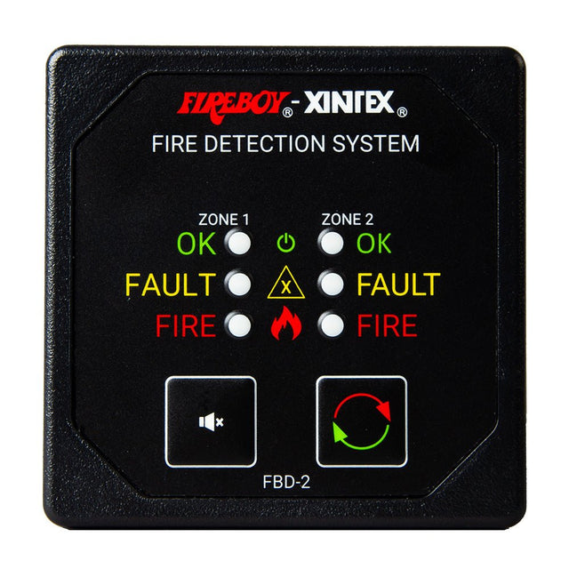 Fireboy-Xintex Two Zone Detection Alarm Panel - 2-5/8" Display - 12/24V DC - Life Raft Professionals
