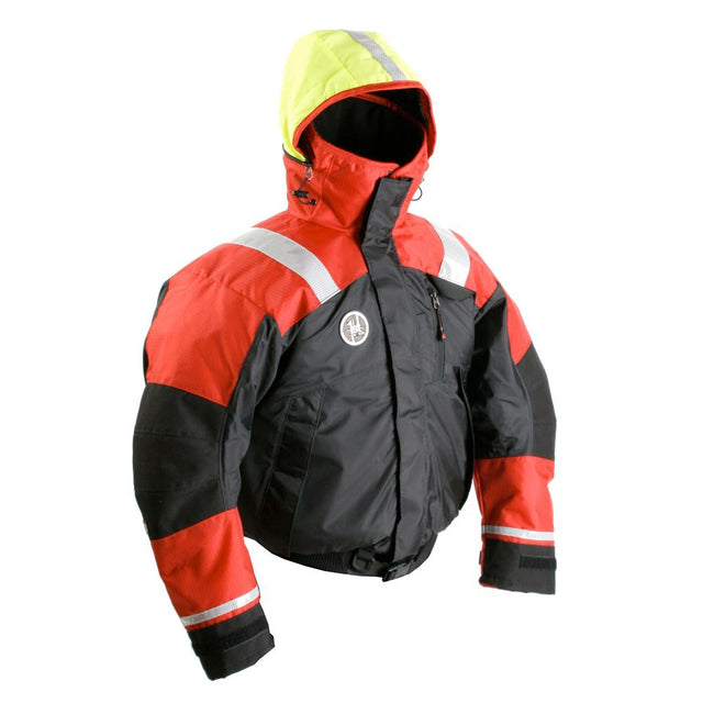 First Watch AB-1100 Flotation Bomber Jacket - Red/Black - XXX-Large [AB-1100-RB-3XL] - Life Raft Professionals