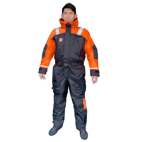 First Watch Anti-Exposure Suit Hi-Vis - Orange/Black - Large - Life Raft Professionals