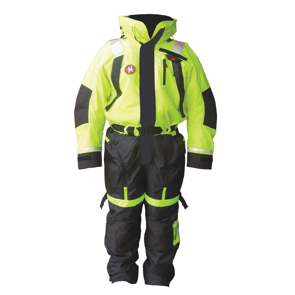 First Watch Anti-Exposure Suit - Hi-Vis Yellow/Black - X-Large [AS-1100-HV-XL] - Life Raft Professionals
