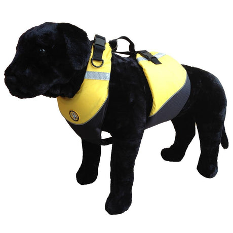First Watch Flotation Dog Vest - Hi-Visibility Yellow - Medium [AK-1000-HV-M] - Life Raft Professionals