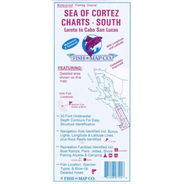 Fish-n-Map: Sea of Cortez South, Loreto through Cabo San Lucas - Life Raft Professionals